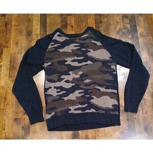Retrofit Mens long sleeve lightweight pullover camouflage sweater, size Small